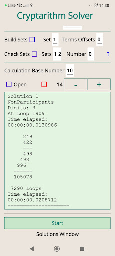 Cryptarithm Solver Screen 2