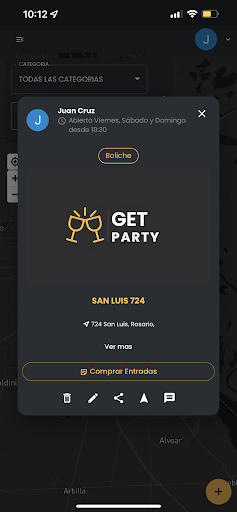 Android application Get Party! screenshort