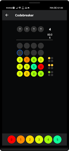 Codebreaker logic puzzle game Screen 2