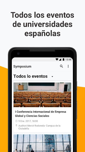 Android application SYMPOSIUM Events screenshort