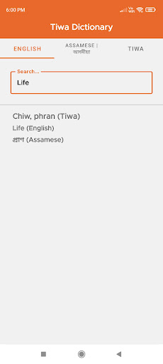 Tiwa Dictionary Screen 3