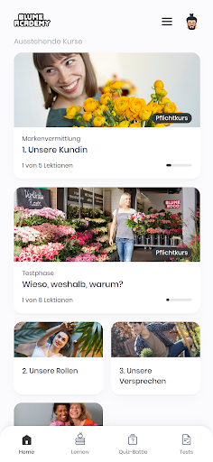 Android application BLUME Academy screenshort