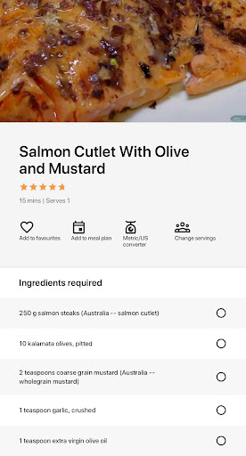 Screenshot of Recipe Generator App