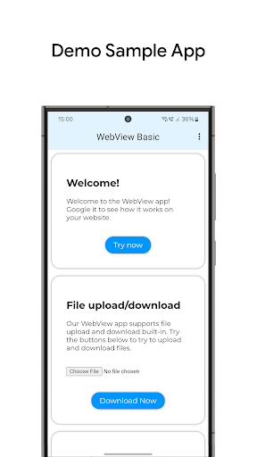 Android application WebView Basic Template screenshort