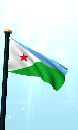 Djibouti Flag 3D Free Screen 2
