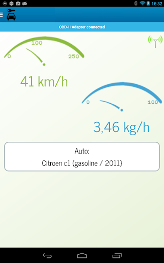 Android application Car EnvironCare screenshort