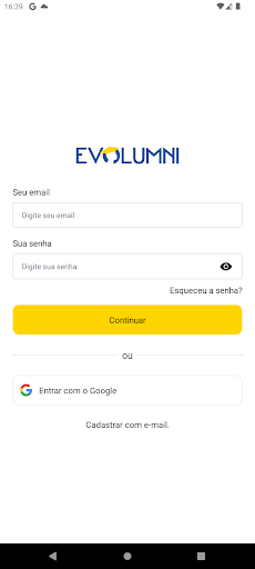 Android application Evolumni screenshort