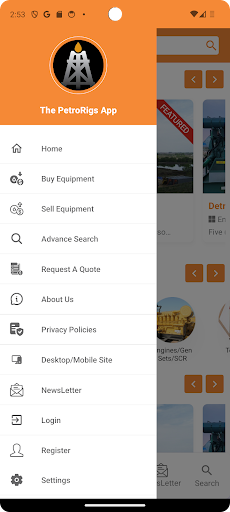 Android application PetroRigs screenshort