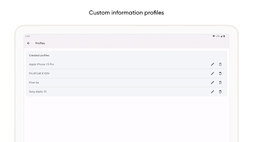 Screenshot of Graphie - EXIF management