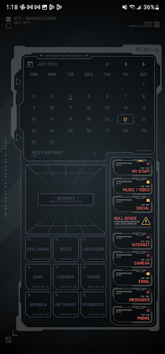 Zeroday for KLWP Pro [Locked] Screen 3