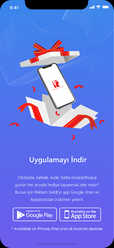 Android application Reklam Geldi screenshort