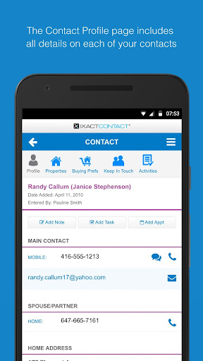 Morris Marketing-IXACT Contact Screen 2