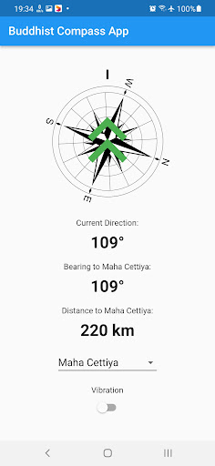Android application Buddhist Compass screenshort