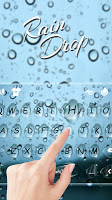 screenshot of Blue Raindrops Keyboard Theme