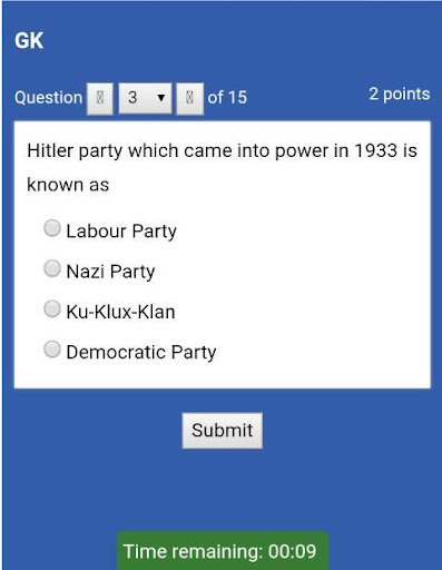 Online Quiz App for GK Curren