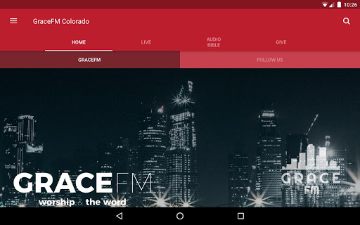 Screenshot of GraceFM Colorado