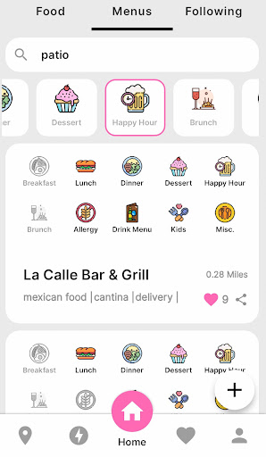 DISHD | Find Food Faster Screen 2