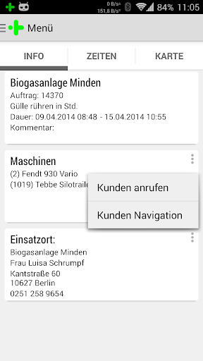 trecker.com Lohnunternehmen Screen 3