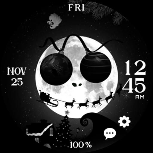 Android application SpookyChristmas Moon_Watchface screenshort