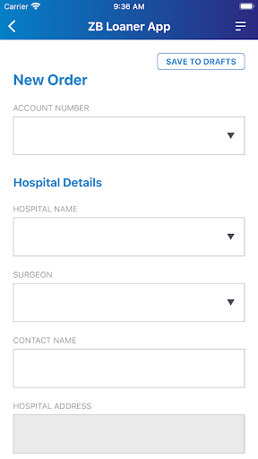 ZB Loaner App Screen 3