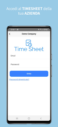 Android application TimeSheet Connect screenshort