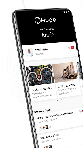 Android application Hupe: Health Optimisation screenshort