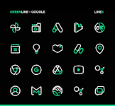 screenshot of GreenLine Icon Pack : LineX
