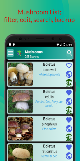 Android application Mushroom Hunter's Guide screenshort