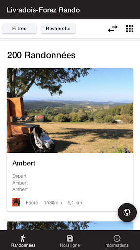 Android application Livradois-Forez Rando screenshort