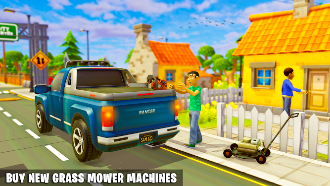 #3. Lawn Grass Cutting Mowing Sim (Android) By: Doorment Games