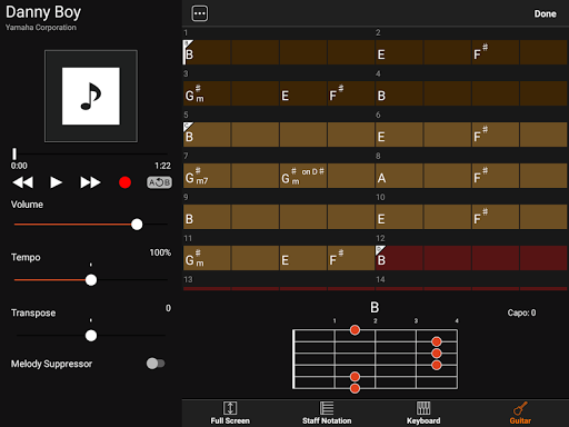 Screenshot of Chord Tracker