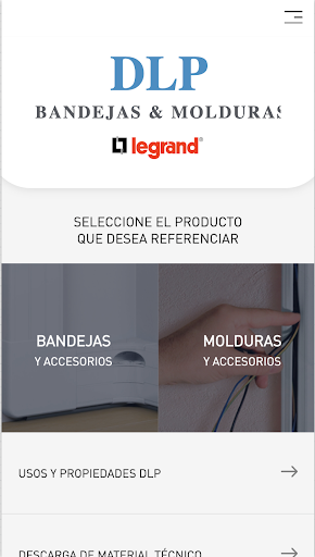Android application LEGRAND DLP screenshort
