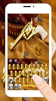 screenshot of Western Gold Gun Keyboard Theme