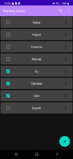 Alışveriş Listesi Screen 3