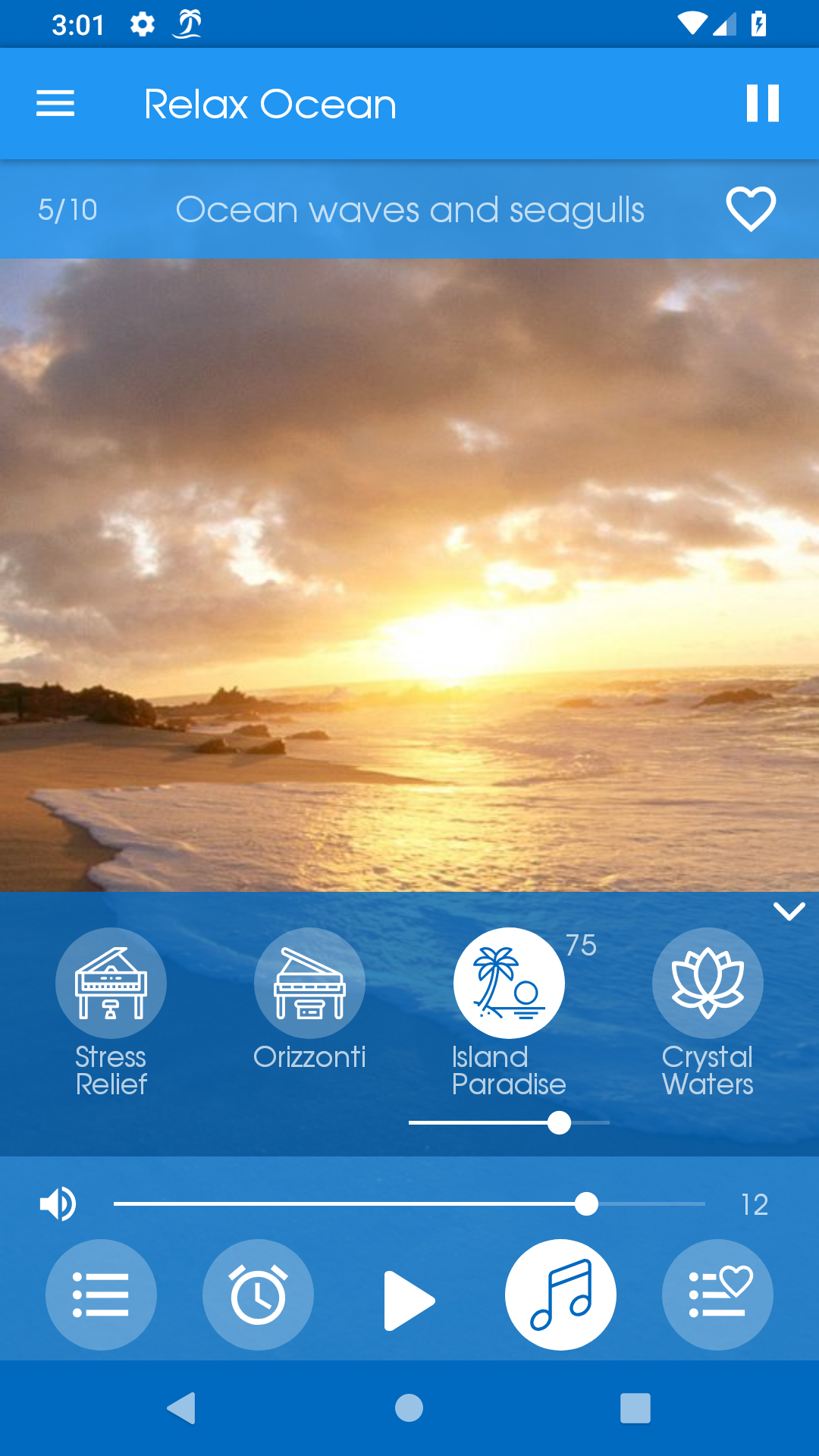 Android application Relax Ocean - Nature sounds: sleep & meditation screenshort