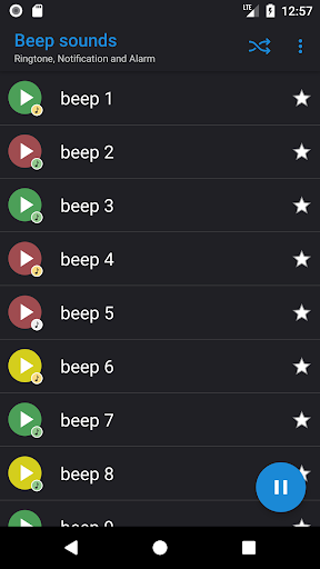 Android application Beep sounds screenshort
