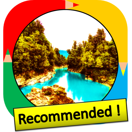 Color by Number - river logo