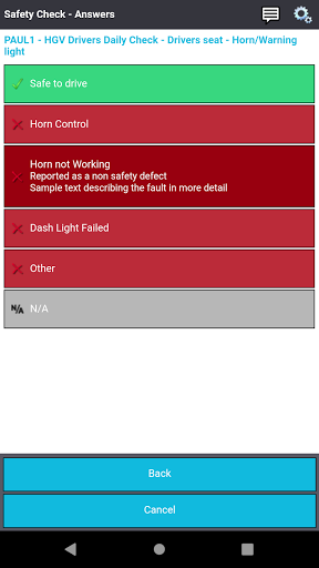 Truckfile Safety Check Screen 3