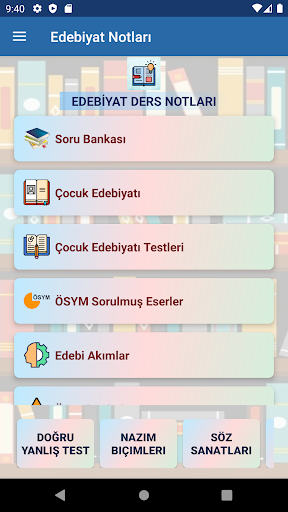 Android application Edebiyat AYT - ÖABT screenshort