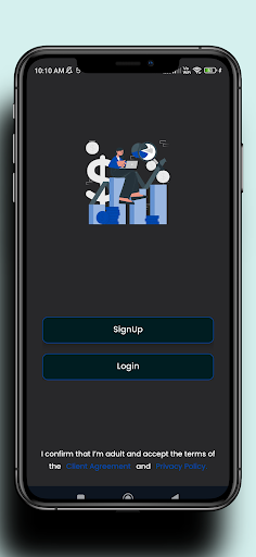 Android application Earn tex Online Trading App screenshort