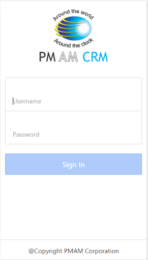 Android application PMAM CRM screenshort