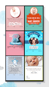 Baby Shower Invitation Card Ma apkpoly screenshots 7
