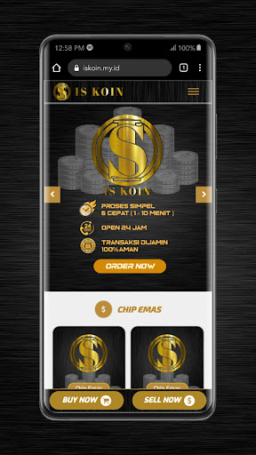 Android application IS Koin - Jual Beli Chip screenshort