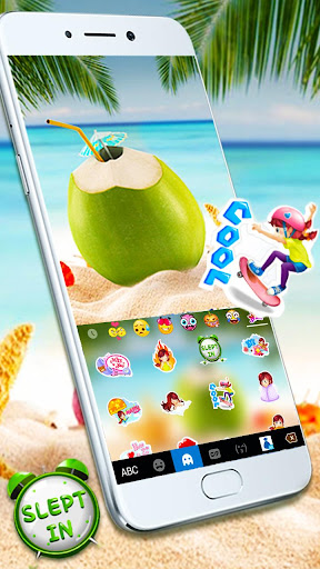 Summer Beach Coconut Keyboard Screen 3