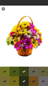 Flower Bouquet Pixel By Number