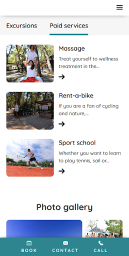 Pine Beach Pakostane Guest App Screen 3