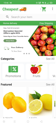 Android application Cheapestae screenshort