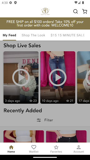 Android application Styled by Blake Boutique screenshort