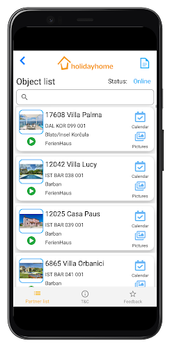 MyHolidayHome Screen 2