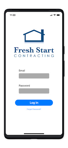 Android application Fresh Start Contracting screenshort